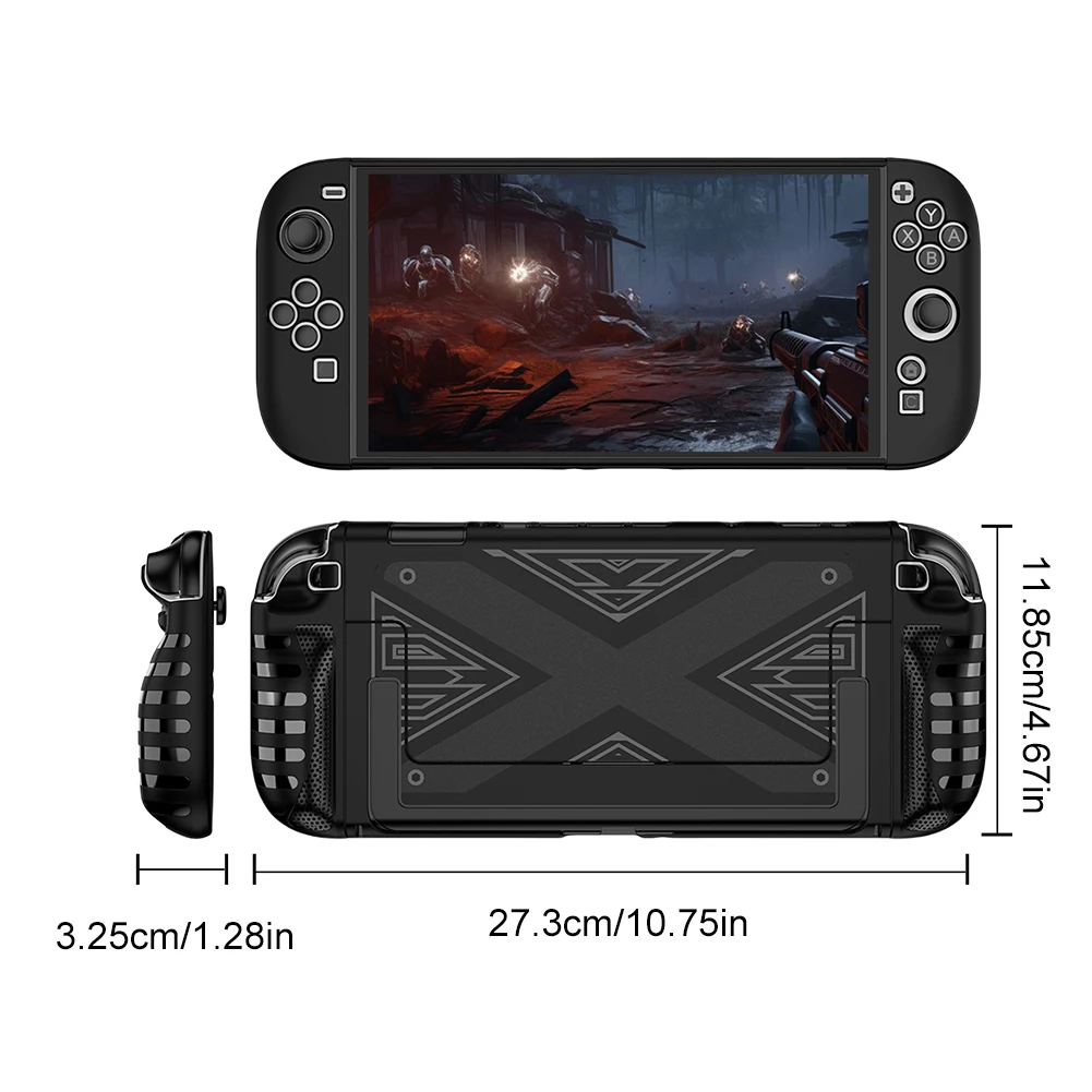 TPU Case for Switch 2 Console Ergonomic Handle Grip Cover Shockproof Protective Cover Anti-Scratch TPU Protection Case Anti-slip