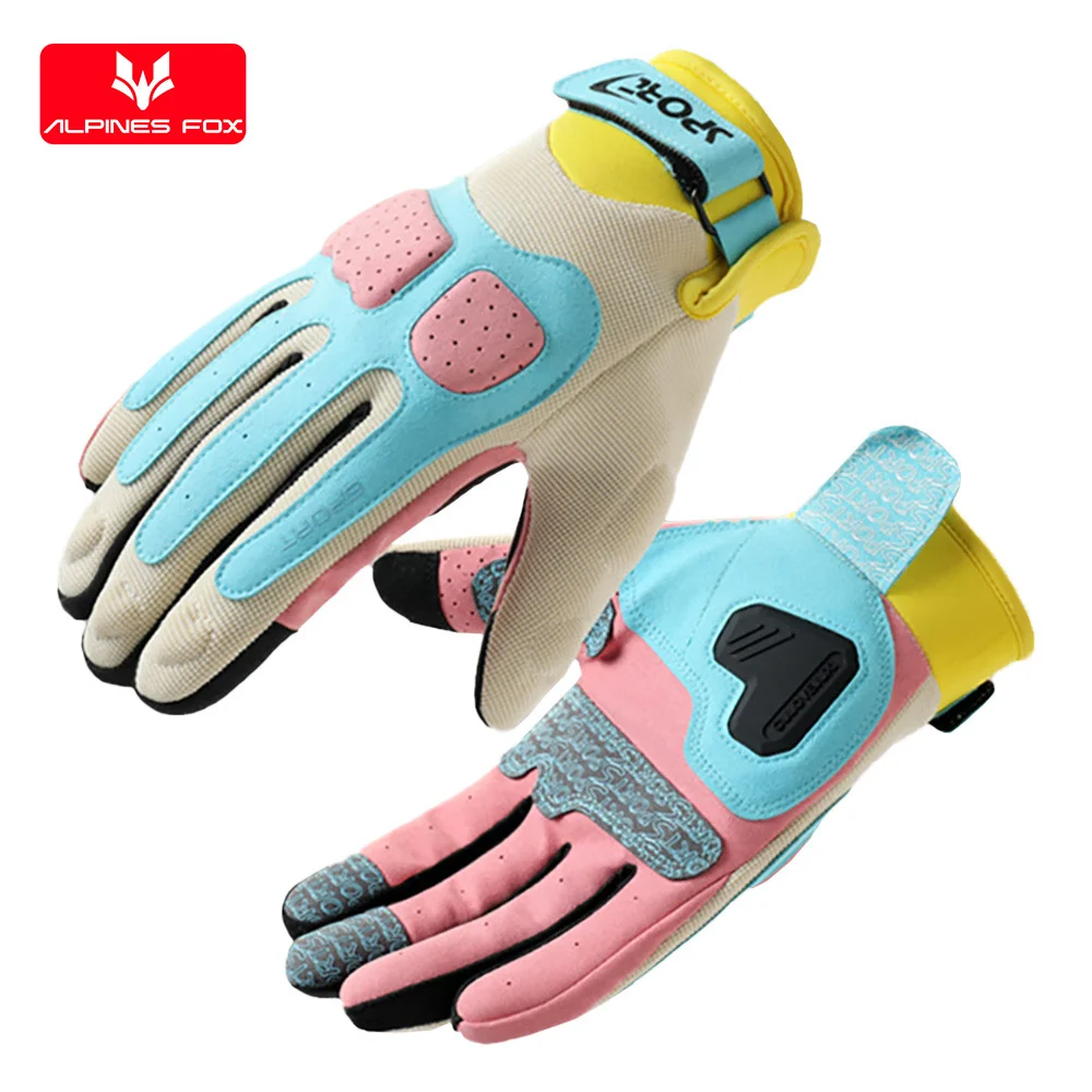 

Knight motorcycle gloves Summer perforated breathable drop resistant macaron gloves for men and women thin summer riding