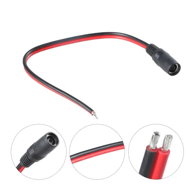 Cavo del connettore da 8,0 mx2,0 mm DC8020 a filo del cavo alimentazione a estremità nuda per dispositivi accumulo