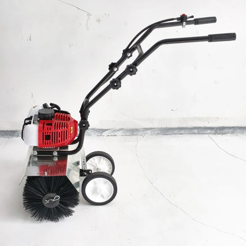 Pneumatic snow power broom, dust collector, road sweeper, sand filling brush, hand pushed lawn combing machine