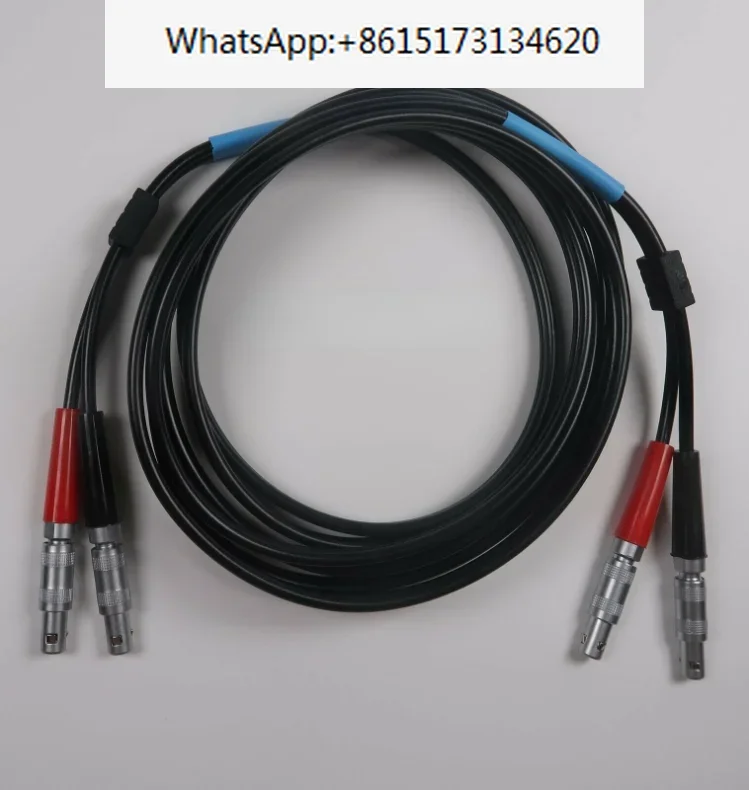 Dual RG174  Industrial coaxial UT cable compatible with style LEMO 00 to LEMO 00 6 meters   for NDT instruments