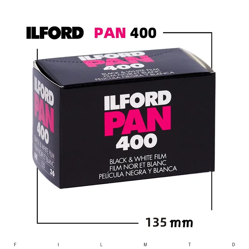 ILFORD-Rouleaux de film noir et blanc, saupoudrer 50/10, 400mm, 36 expositions professionnelles, Convient pour appareil photo Kodak, H35M35, M38,