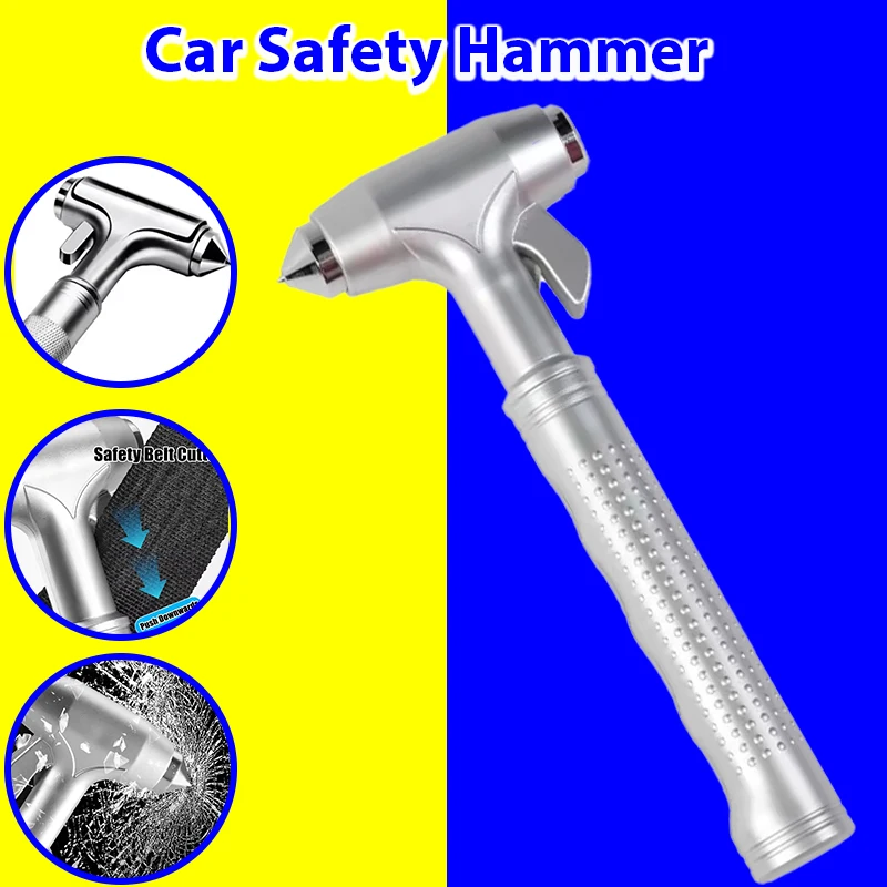Car Safety Hammer Multi-functional Emergency Window Breaker Seatbelt Cutter Heavy Duty Automotive Escape Rescue Tool for Car Int