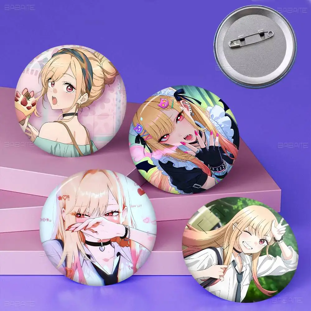M-My Dress-Up Darling Marin Anime Brooches Cute Cartoon  Badge Jacket Jeans Lapel Pin Gift Accessorie