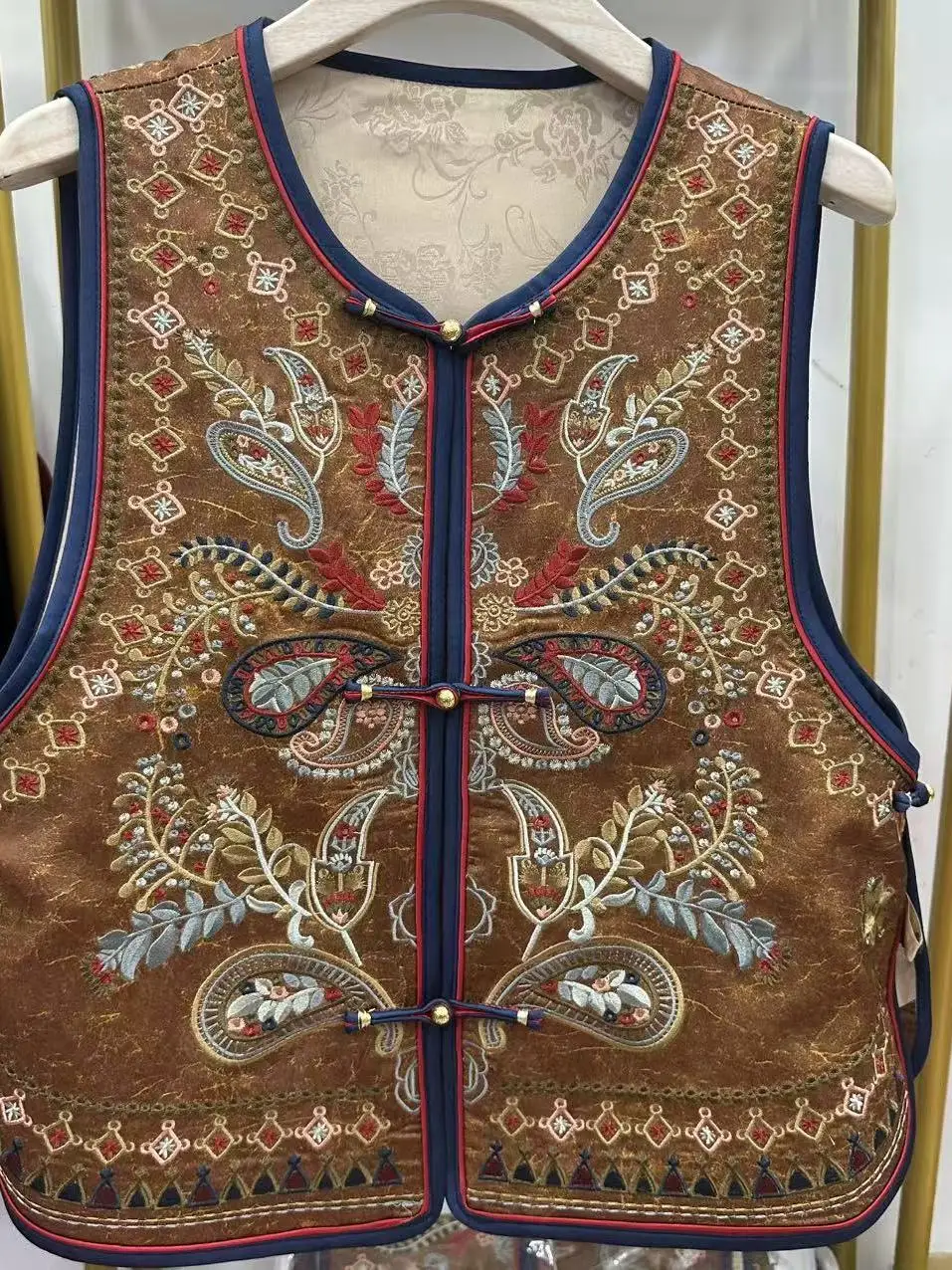 nouveau-gilet-ethnique-chinois-pour-femme-broderie-lourde-col-rond-boutons-haut-de-printemps-vetement-d'exterieur-costume-traditionnel