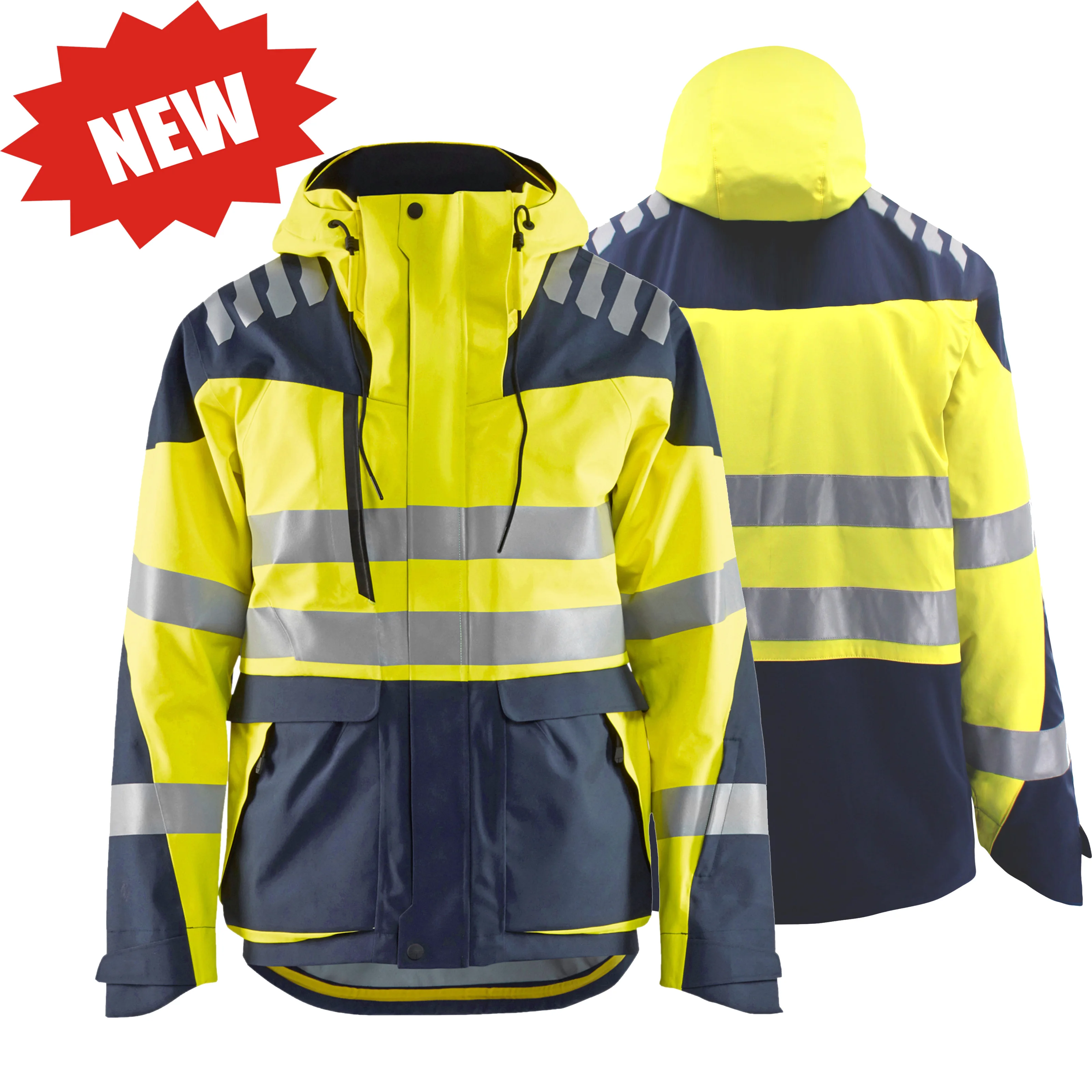 New High Visibility Jacket Motorcycle Riding Suit Traffic Safety Reflective Waterproof Jacket Winter Work Jacket