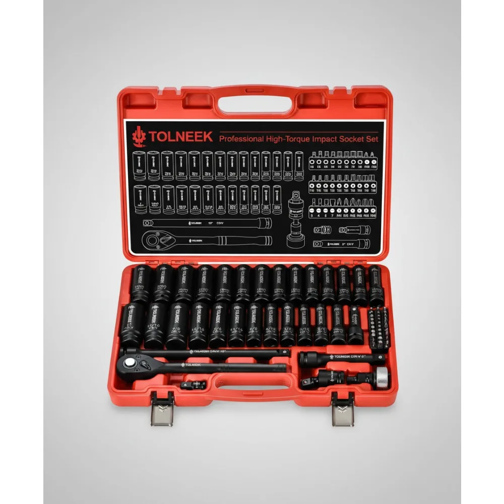 

Набор ударных головок 1/2 дюйма из 6 предметов, SAE и метрическая, сталь CR-V для авто/промышленных ремонтов