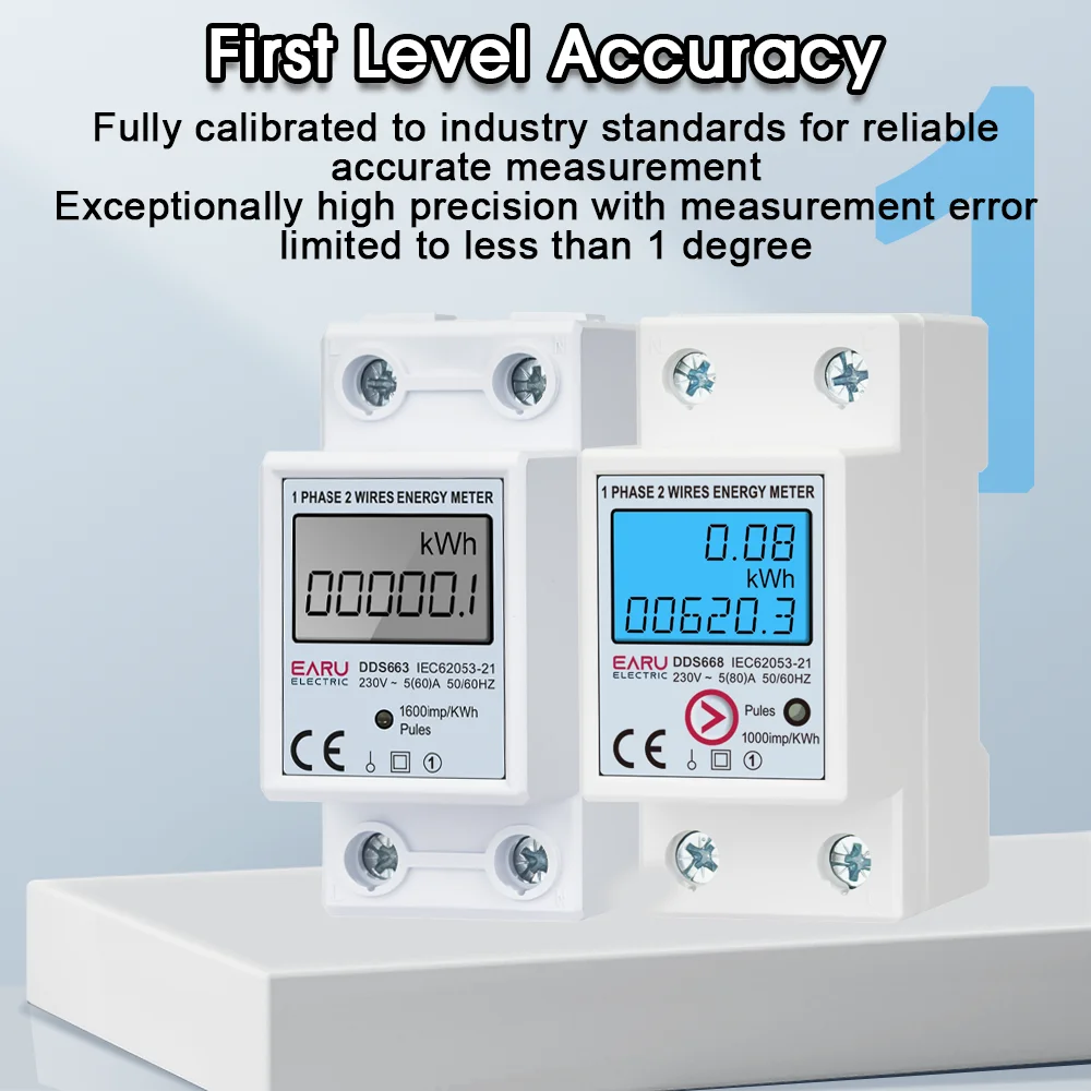 EARU AC 110V 230V Einphasiger Digitaler Energiezähler mit Nullstellungsfunktion kWh Spannung Strom Stromverbrauchszähler Elektrisches Wattmeter – Detail 8