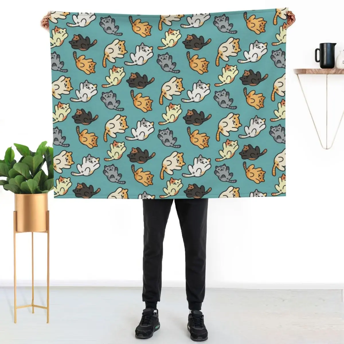 

Neko Atsume Throw Blanket Color Fast Cozy Throw Blanket