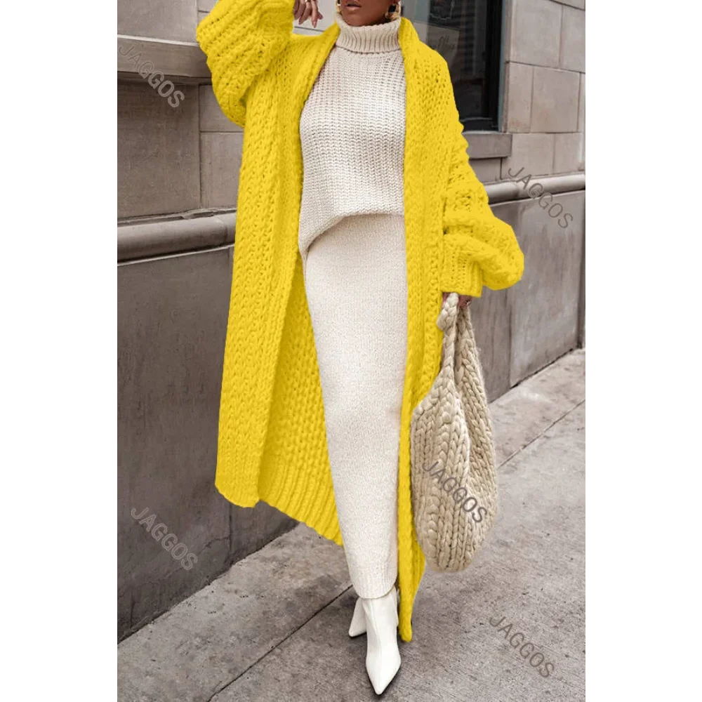 Lange Strickjacke Mäntel Frauen Pullover Frühling und HerbstCasual Solide Strickjacke Lose Kleidung Frauen Übergroße Strickjacke