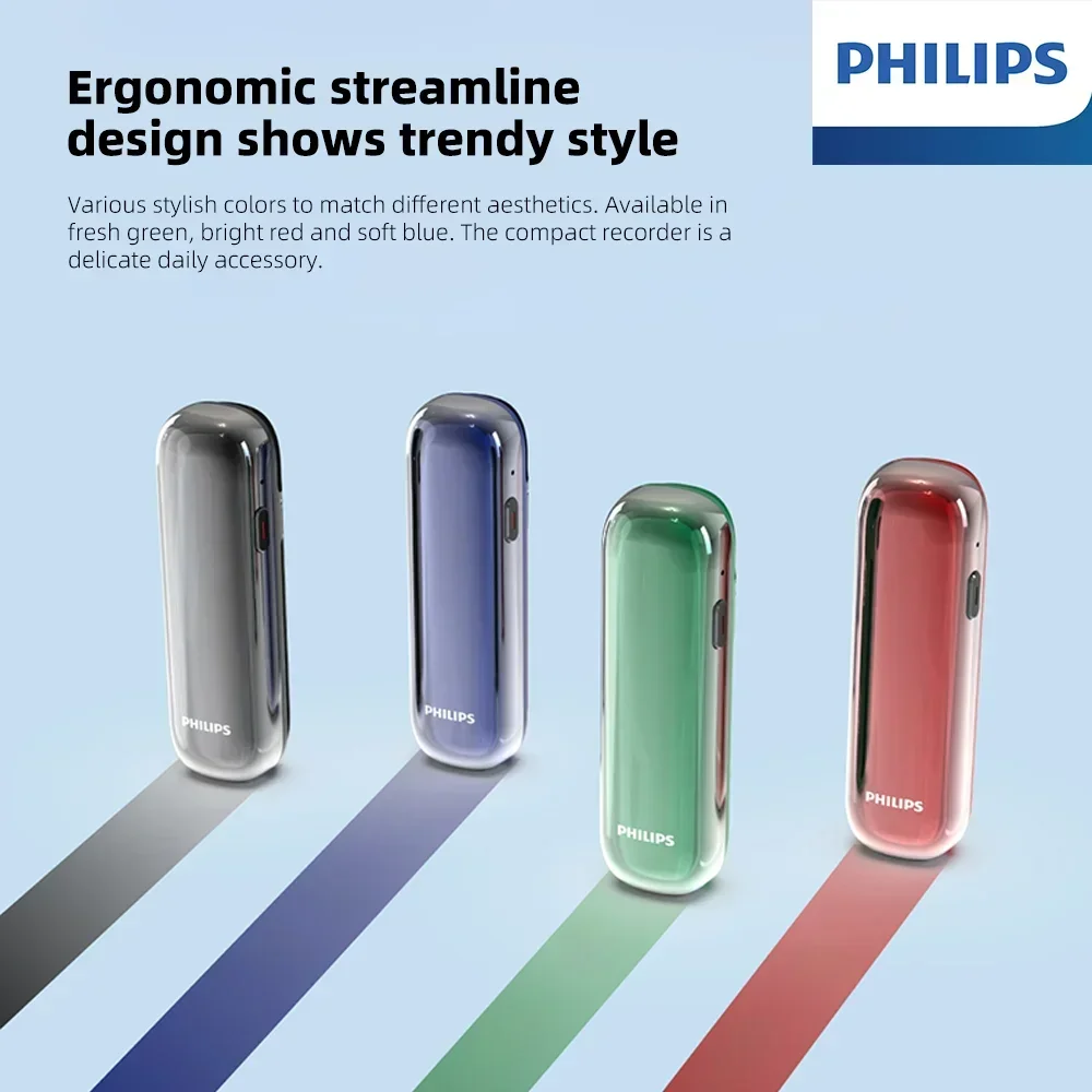 Philips VTR5170 Voice Recorder 0.87 inch Screen High-quality Recording Smart Noise Reduction for Meeting Record Student Learning