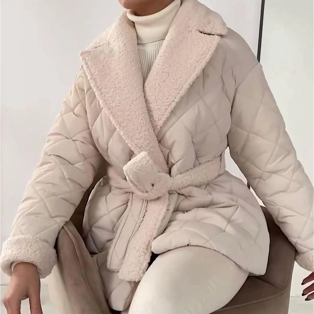 

Женские парки средней длины с завязками на талии, утепленные куртки с длинными рукавами, теплые, в стиле Y2K, уличная мода, элегантные куртки, рабочие пальто 2026