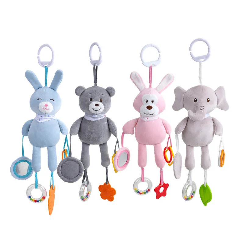 

Newborn Baby Plush Stroller Toys Baby Rattles Mobiles Cartoon Animal Hanging Bell Educational Baby Toys 0-12 Months Speelgoed