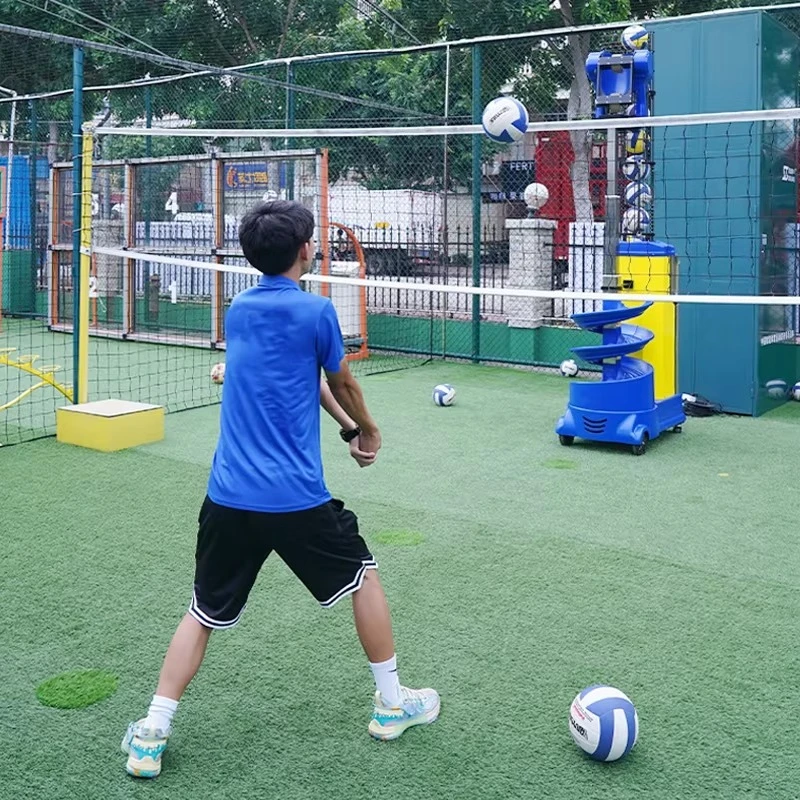 SIBOASI V2201A Automatic Volleyball Launcher Yellow & Blue Adjustable Height Multi-Training Time-Saving