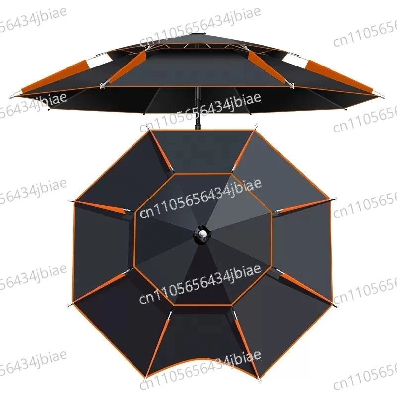 Folding 1.8-2.6M Double-Layer Rainproof Sun Protection Parasol Fishing Umbrella Anti UV Sunshade Beach Umbrella