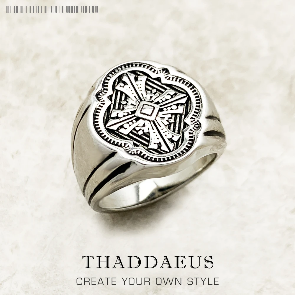 Ring, klassisches Kreuz, feiner Schmuck für Damen und Herren, 2023, Sommer, brandneues persönliches Glücksgeschenk aus 925er Sterlingsilber – Detail 7