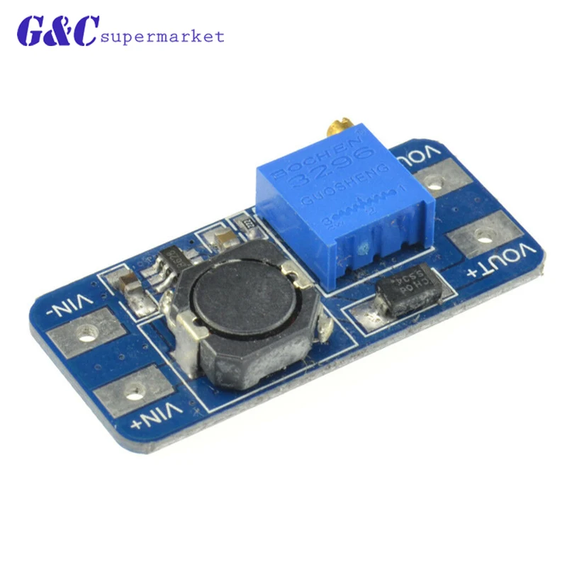 

MT3608 DC-DC Step Up Converter Booster Power Supply Module Boost Step-up Board MAX output 28V 2A For Arduino