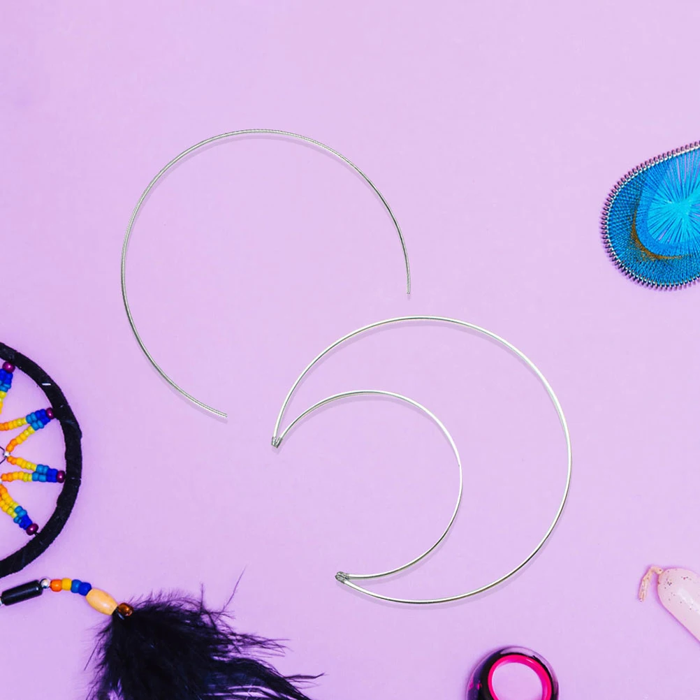 

Dream Catcher Material Rings Dreamcatcher Circle Frame for Craft DIY Supplies Half Hoop Metal Catchers Wreath Forms