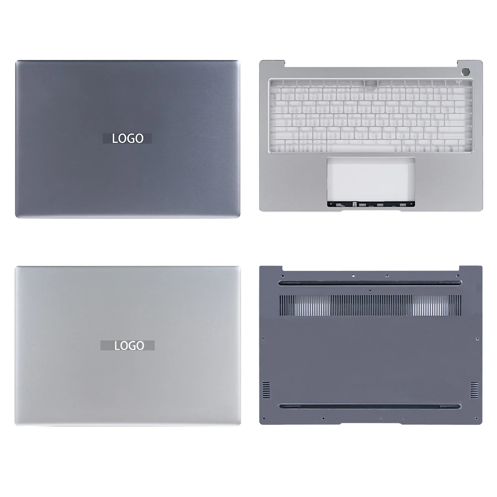 Imagem -02 - Novas Peças de Laptop Case para Huawei Matebook 14 Klvl Klvl-wfe9 Klvl-wfh9 Capa Traseira Apoio para as Mãos Dobradiça Inferior Prata Cinza Substituir