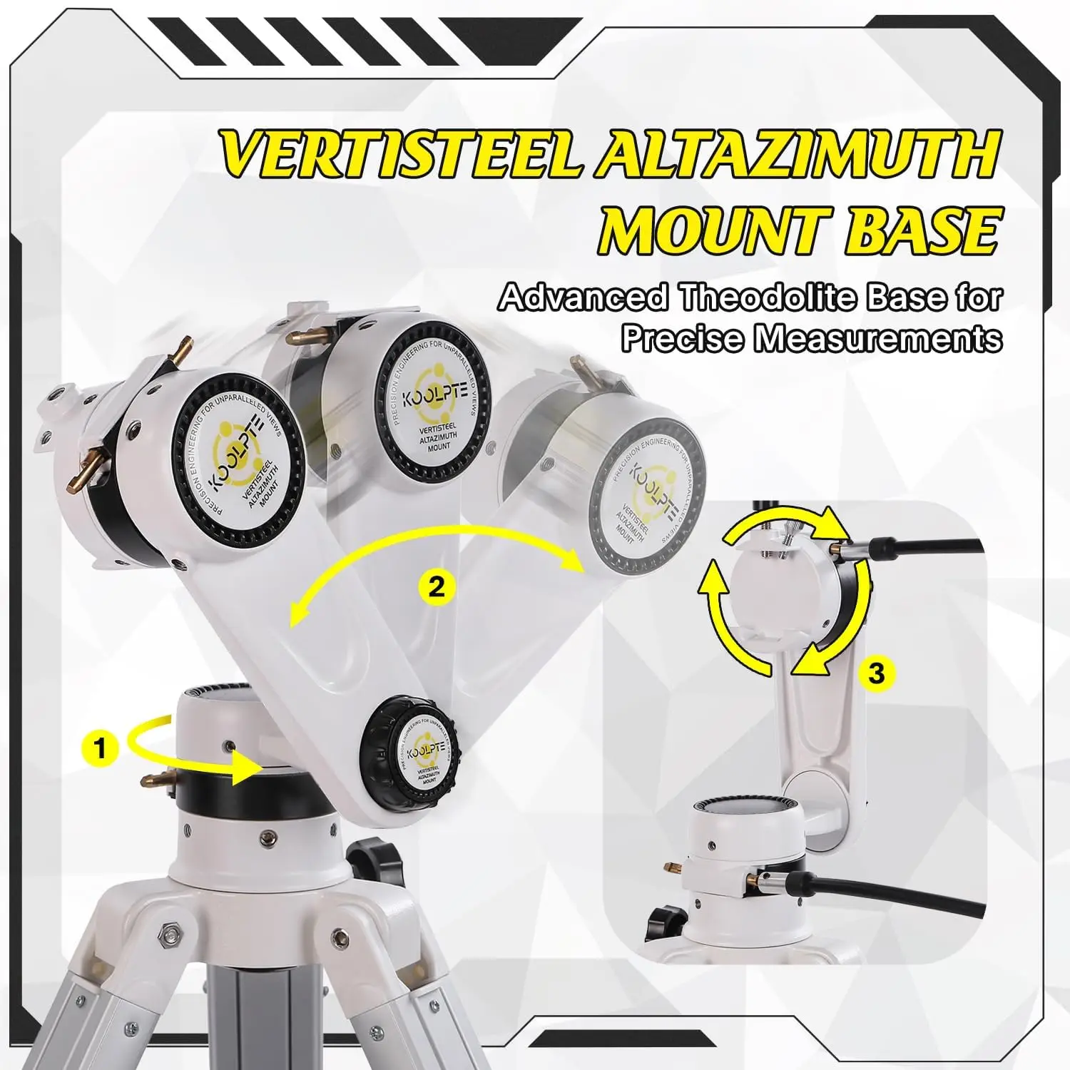 90mm Aperture 900mm - Vertisteel AZ Mount Base, High Precision Adjustment, Magnification 45-450x, Wireless Remote, Pho