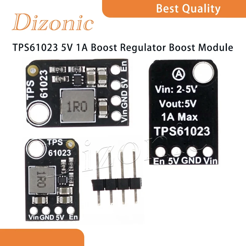

Dizonic TPS61023 5V 1A Boost Regulator Module