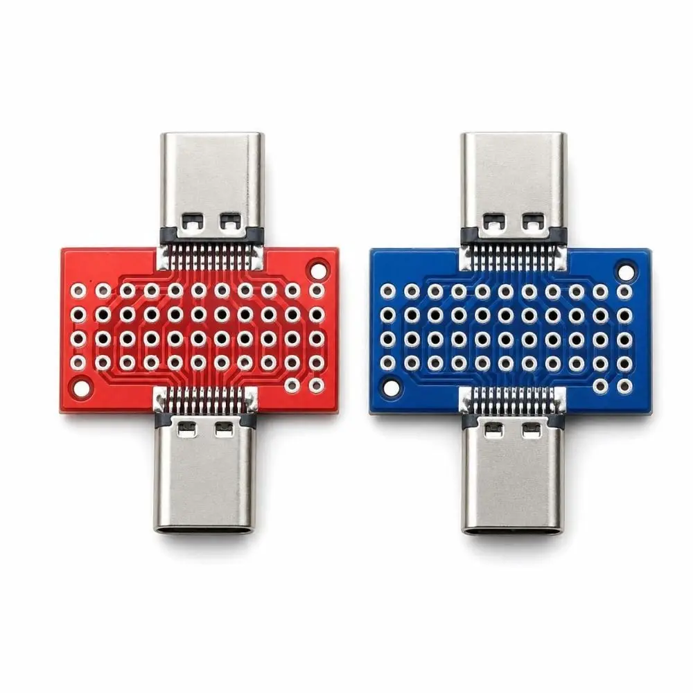 Compact 24Pin Type C to Type C Adapter Repairing Versatile Type C Male to Male DIY Male Female Connector USB Devices