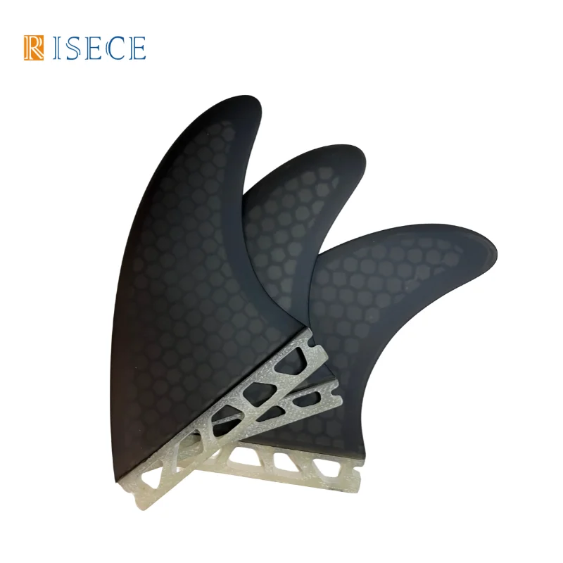 RISECE Honeycomb Surfboard Fins AM2 Single Tab Hexa Core Thruster Fin Set 3PCS