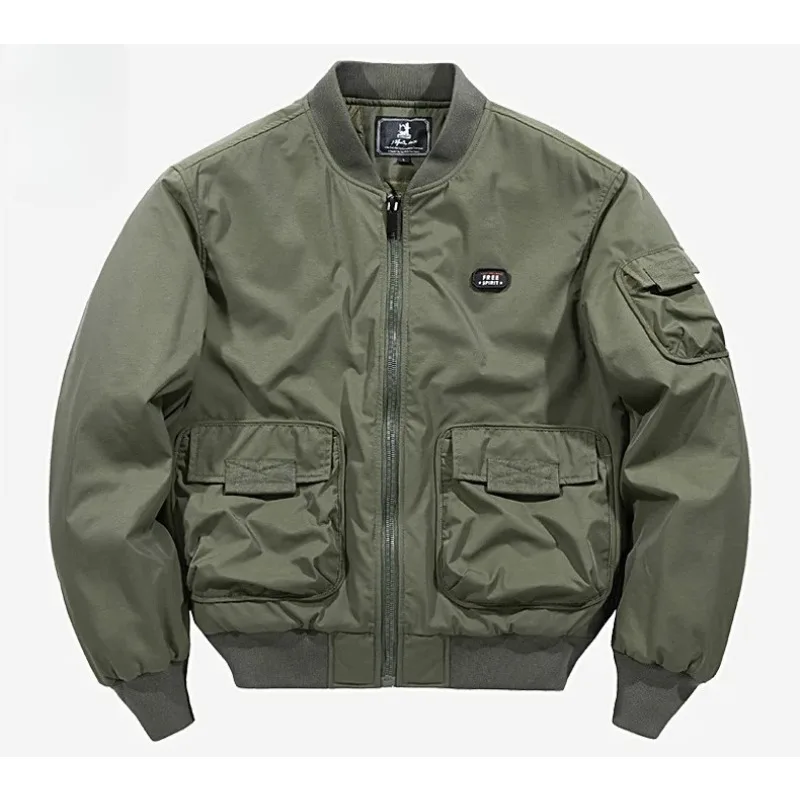New Fashion Men Winter Trendy Reversible Pilot Jackets Thicker Warm Dowm Jackets Male Multiple Pockets Cargo Jackets Parkas 5XL
