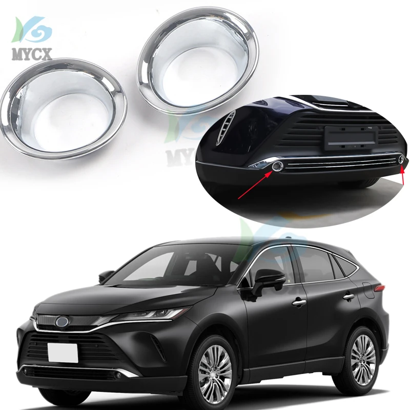 

Car Styling Front Rear Fog Lamp Decorative Light Bar Cover Trim Sticker For Toyota Harrier 2022 Exterior Auto Accessories