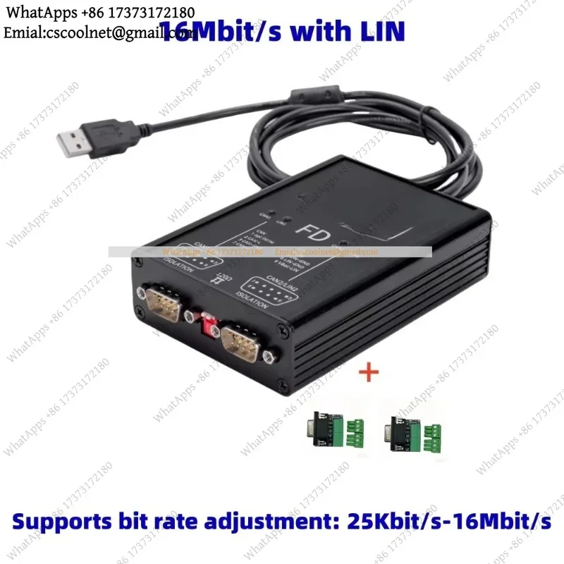 JS01 for CAN Adapter Compatible With IPEH-004061 For PEAK PCAN-View Explorer TSMaster BUSMASTER SocketCAN CANalyzer CANape