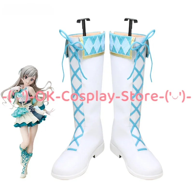 Hisakawa Hayate Cosplay Shoes Halloween Carnival Boots Cosplay Prop PU Shoes Custom Made