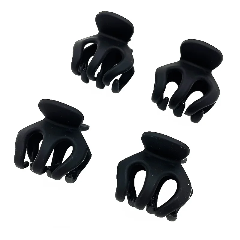 Small 2-5cm Black Hair Claws Plastic Matte Side Hair Clips Girls Small Hairpin Hair Styling Hairgrips high ponytail Women Claws