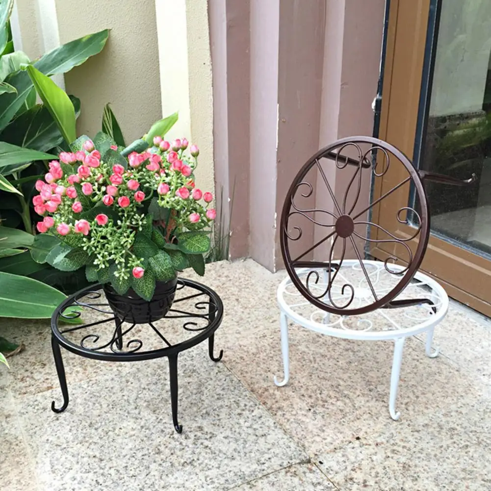 

Metal Flower Pot Stand Display Shelf High Stability Rustproof Indoor Planter Pot Rack Flowerpot Stand Outdoor Garden Decor