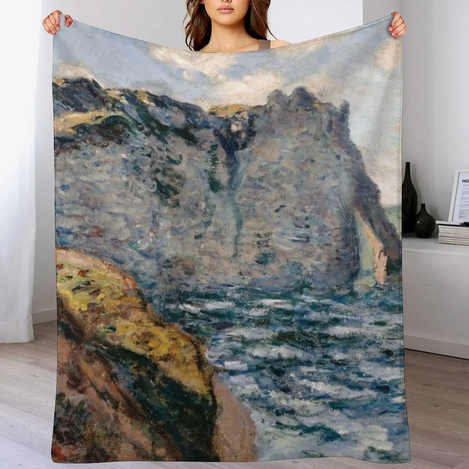 

Abstract Ocean Throw Blanket For Sofa Thin Tourist Quilt Stuffeds Blankets