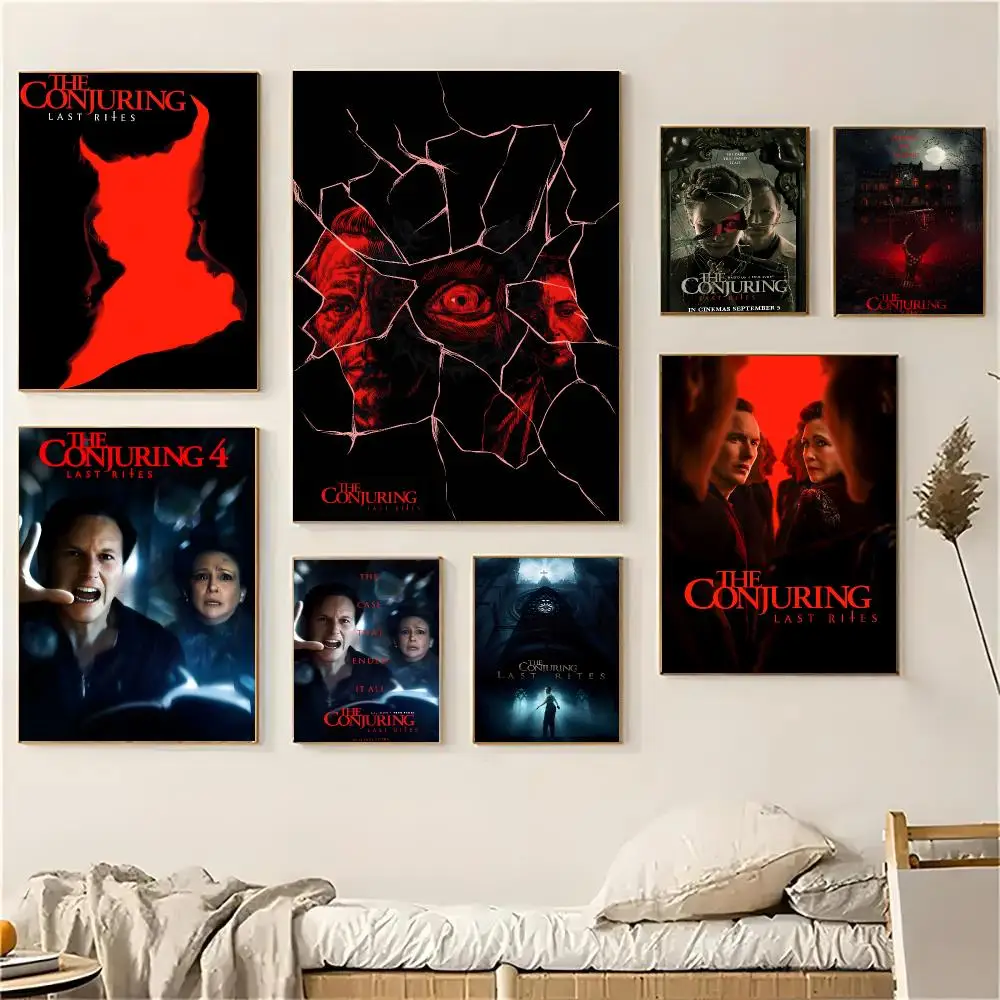 The Conjuring Last Rites Movie CanvasWallArt Poster Self-adhesive Advanced Aesthetic Printing Paper for Living Room Home Decor