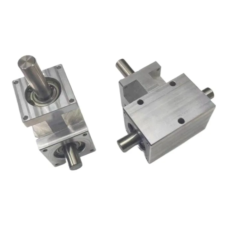 

Angle gear 1:1 helical bevel gear shaft 12mm codirectional double output shaft 90 degree differential gearbox