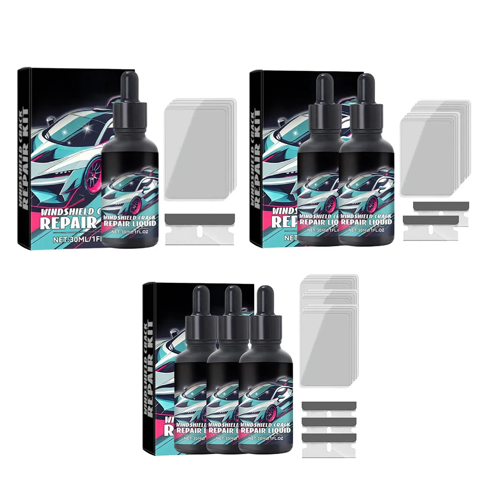 طقم تصليح رقاقة الزجاج الأمامي إصلاح الزجاج السريع السائل إصلاح زجاج السيارة الغراء الزجاج الأمامي طقم إزالة الخدوش أداة إصلاح زجاج السيارة #6