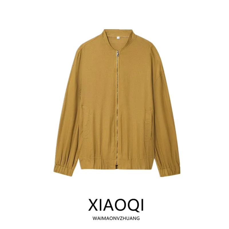 

Loose Women's Linen Jaet Zipper Closure Versatile New Arrival Autumn 2025 Faion Casual Outerwear Comfortable Fit