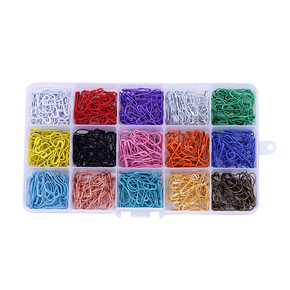 

450Pcs Assorted Color Gourd Safety Pins Iron Material for DIY Projects Sewing Hats Shirts Gift Choice