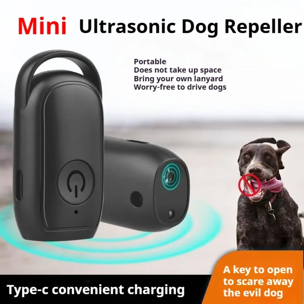 Mini Ultrasonic Dog Repeller Training Dog Stop Barking Smart Portable Outdoor Defense Dogs Anti-barking Training Device