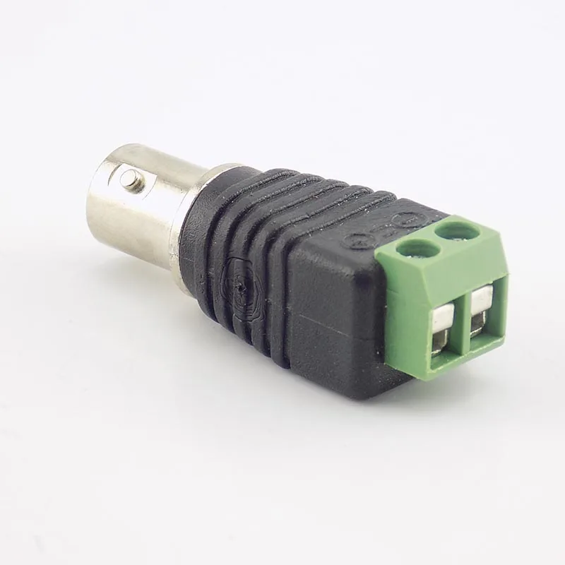 100PCS 12V BNC Female Jack Adapter Plug Video Balun Converter 5.2*2.1mm BNC Connector for Led Strip Light DVR CCTV Camera Power