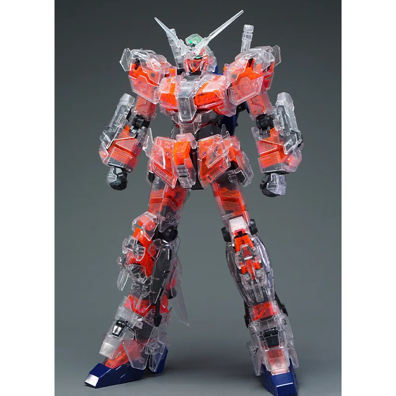 1/72 FANGDAJING RX-0 Unicorn ชุดเกราะใสในสต็อกคอลเลกชันประกอบตัวเลขการกระทําหุ่นยนต์พลาสติกรุ่นของเล่นเด็ก