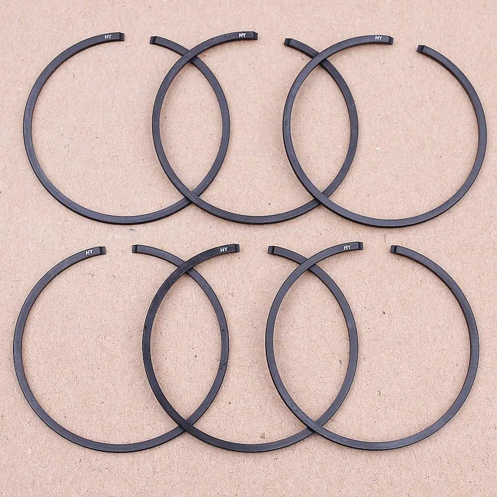 6pcs 48mm x 1.5mm Chainsaw Piston Rings For Husqvarna 61 365 261 262 162 165 265 Chainsaw 503289015 Replacement Spare Part