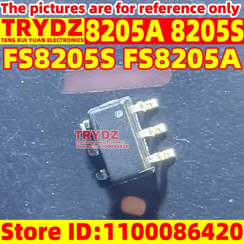 100-10pcs New 8205A 8205S FS8205S FS8205A SOT23-6  Lithium battery protection IC