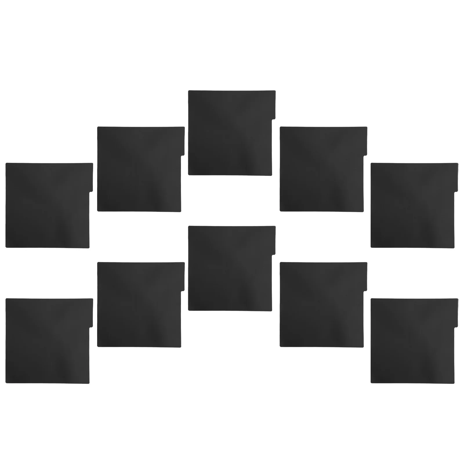 

10Pcs Vinyl Record Dividers: 6x5 Inch Black Plastic Album Sorting Label Cards for Shelf Crate Storage Organizers Heavy Duty