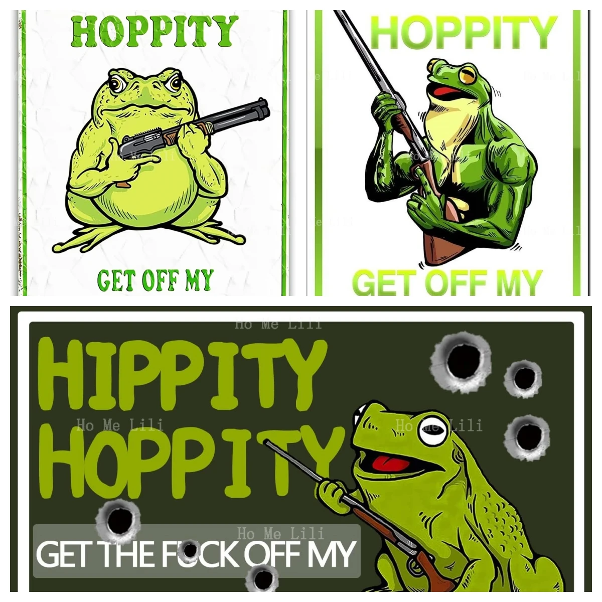 Fmcmly Funny Frog Room Door Decor Private Property No Trespassing Signs Hippity Hoppity Get Of My Property Sign