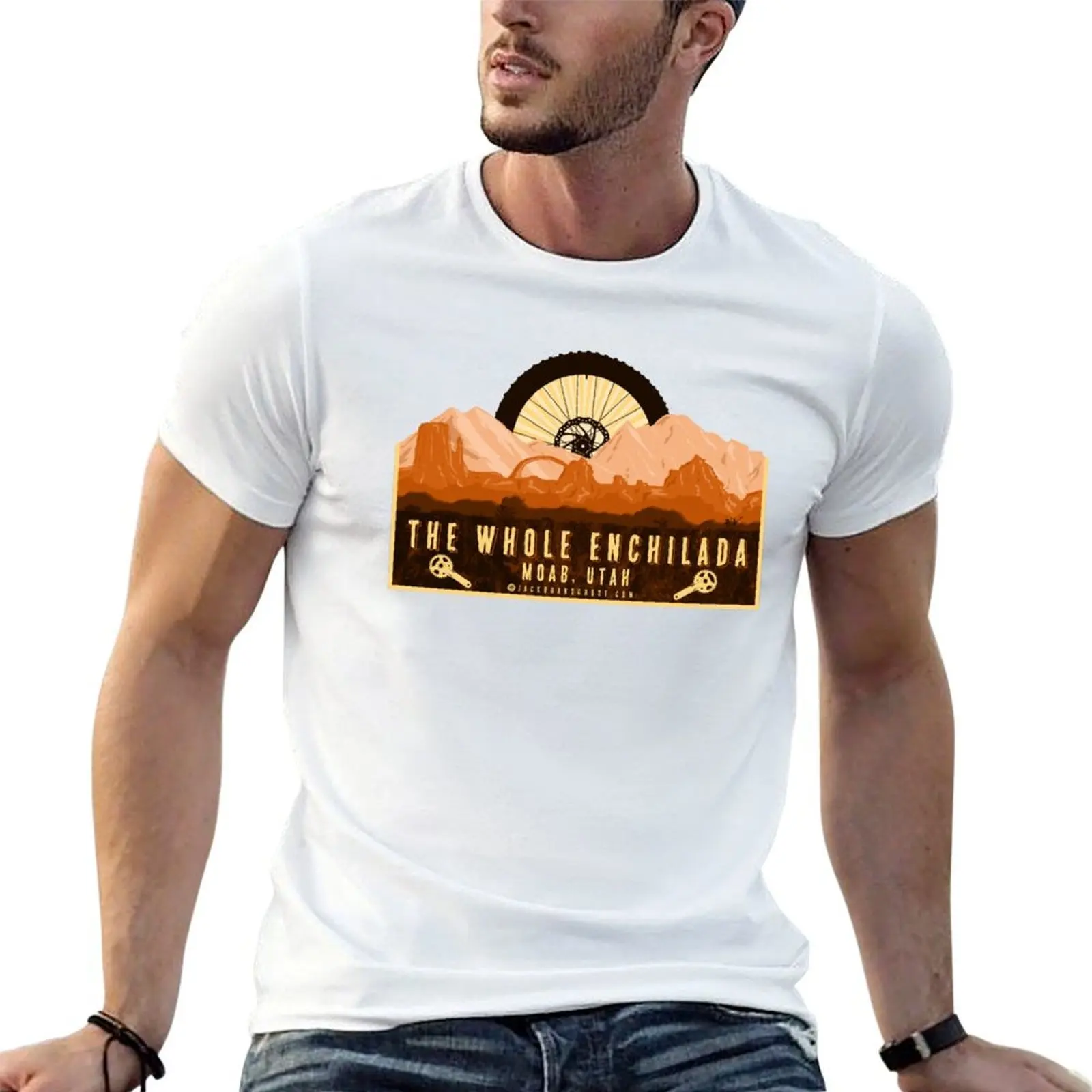Whole Enchilada Mountain Bike Trail Moab T-Shirt funny gifts clothes luxury clothes men