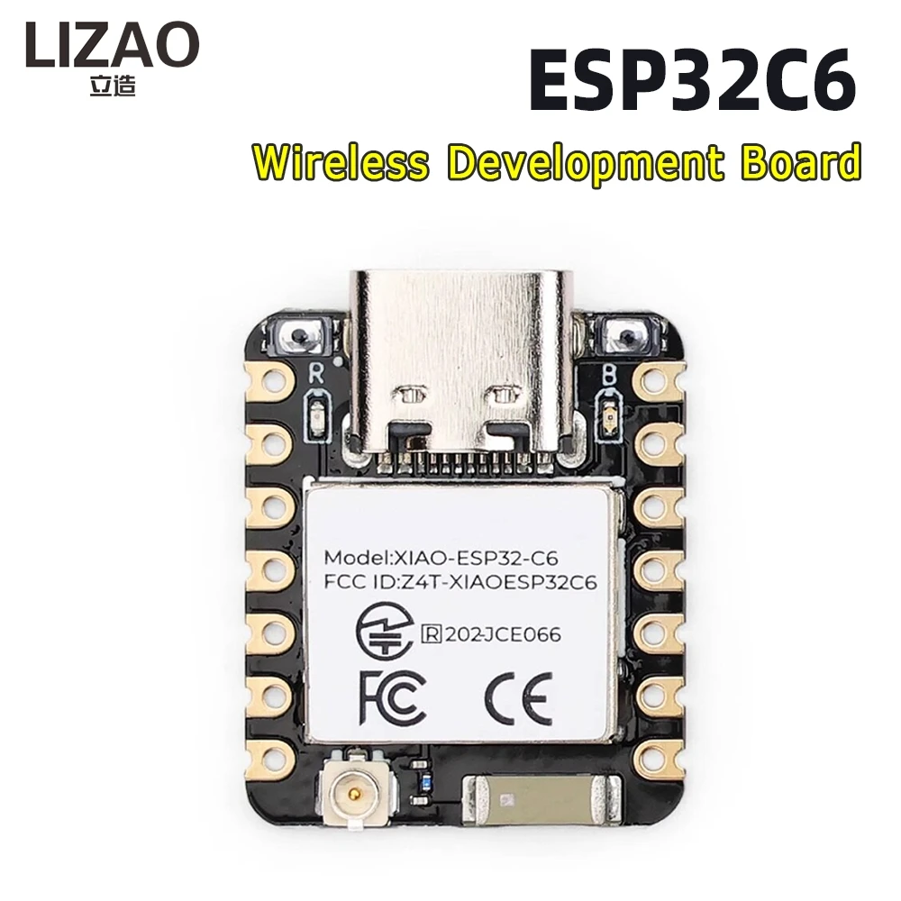 placa-de-desenvolvimento-lizao-xiao-esp32c6-suporte-zigbee-e-matter-mcu-de-baixa-potencia-wifi-bluetooth-para-arduino-e-diy-de-casa-inteligente
