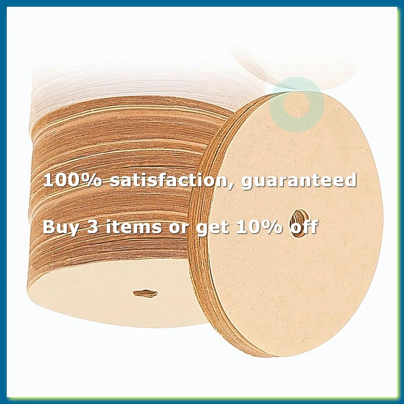 400Pcs Unbleached Percolator Coffee Filters, 3.75In Disposable Coffee Paper Filter, Disc Coffee Filters Wood Color-A27I