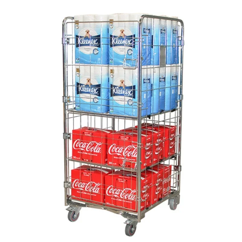 Transportation Cargo 4 Shelf Rolltainer Roll Container Trolley Cart